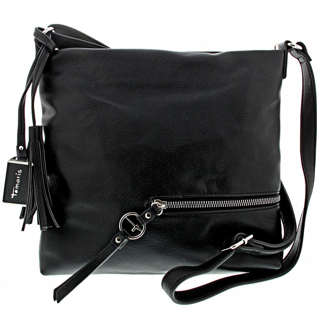 Tamaris Schultertasche Gresa Pouch - Dunkelgraue Umhängetasche Mit Leopardenmuster