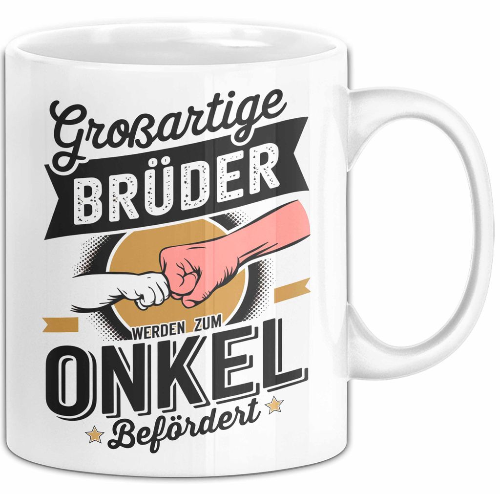 Onkel Sarkastisch Sarkasmus Tasse Geschenk Lustige Geschenkidee Spruch Großartige Brüder Werden Zum Onkel Befördert (Weiß)