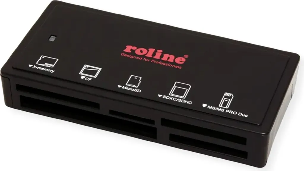 Lecteur de Carte USB 3.2 Gen 1 Noir ROLINE avec Multi-Slots Performants