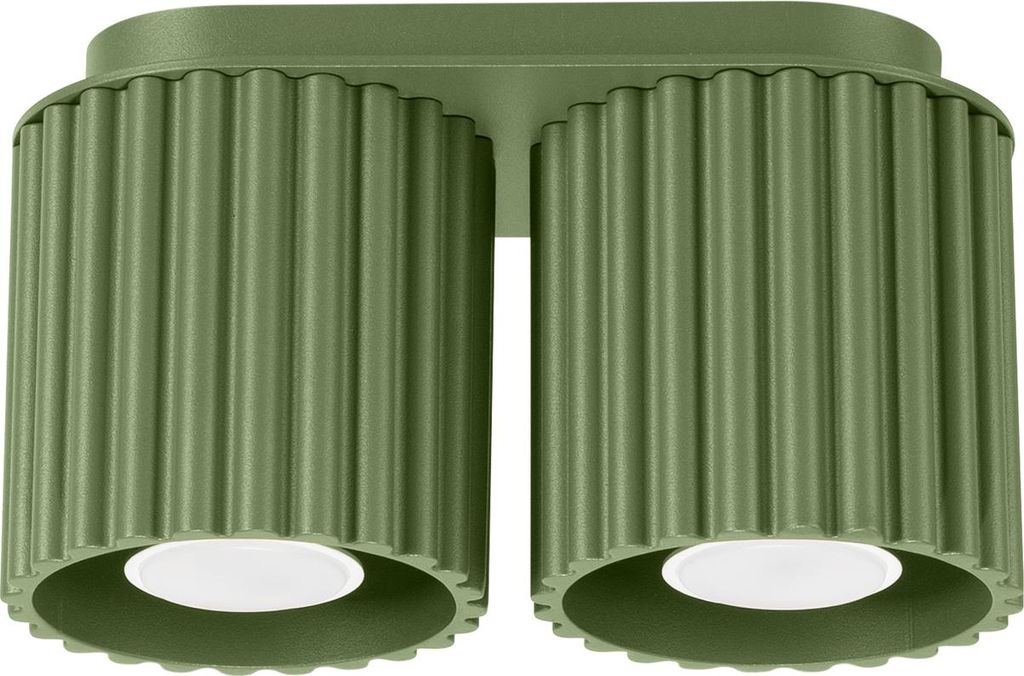 Plafond AURA 2 olivgrün GU10 2xGU10 10W Aluminium 12x10x21cm Sollux Lighting