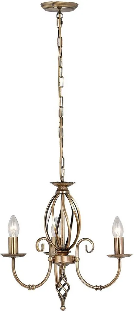 Lustre élégant de salon en laiton antique Casa Padrino Ø 36 cm baroque