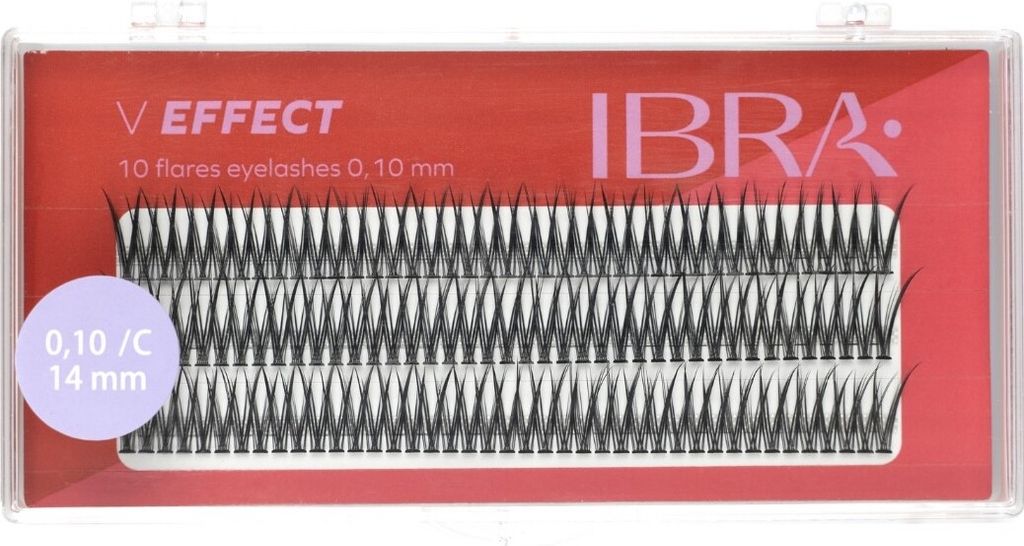 Ibra V Effect Kępki rzęs 14mm, 120 sztuk