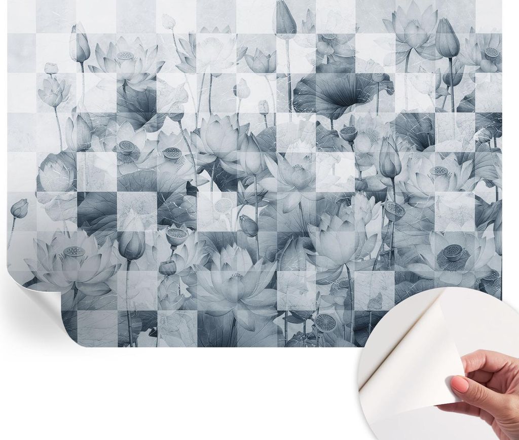 Selbstklebende Wandtapete - Dekorative Tapete für Wohnzimmer - Klebefolie für Wandbilder - Tapetenfolie für Wanddekoration - 208x146 cm - Lotusb...
