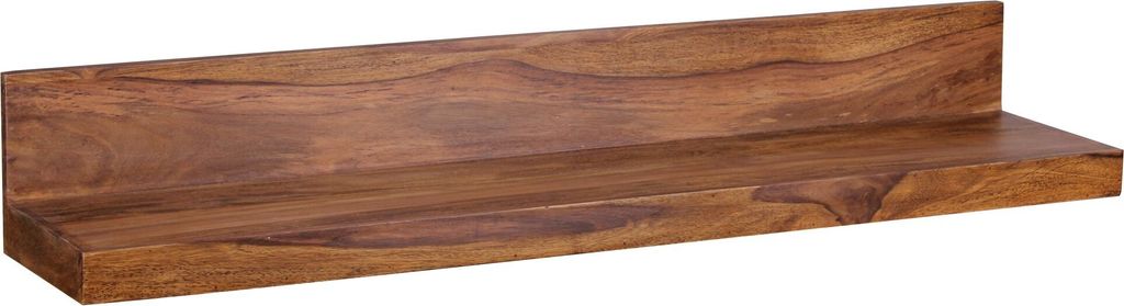 tinkaro Wandregal eckig MIJO Massiv-Holz Sheesham Holzregal Braun