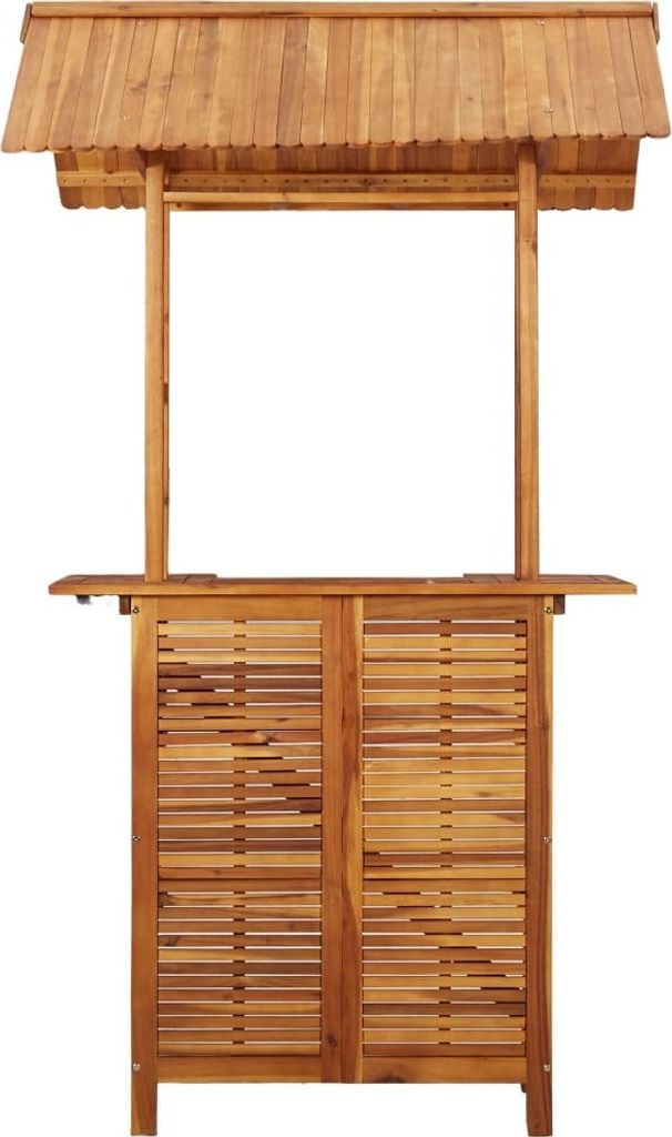 Möbel Esstisch/Outdoor Tisch - Outdoor-Bartisch - moderne Design - Balkontisch - mit Dach 113x106x217 cm Akazie Massivholz Top1751514