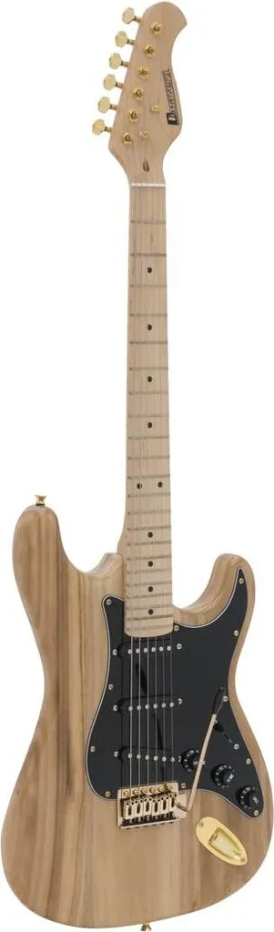 Guitare électrique DIMAVERY ST-303 - Finition Naturelle & Corps en Bois