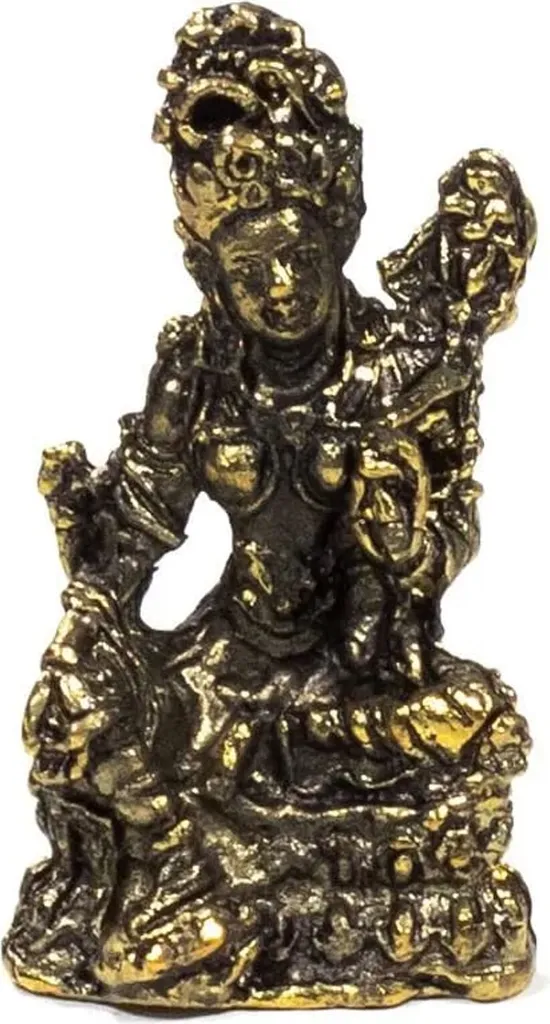 Statuette Tara Verte Compacte contre le Stress - Set 5 Pièces 4 cm