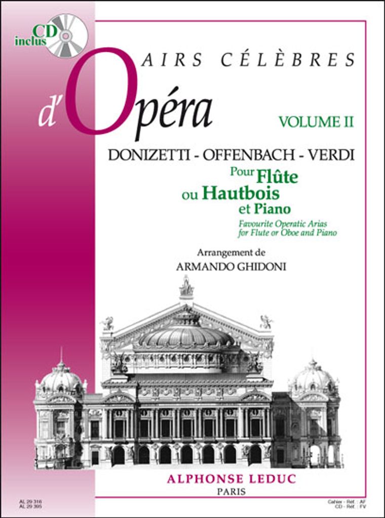Airs célèbres d'operas vol.2 (+CD)für Flöte oder Oboe und Klavier