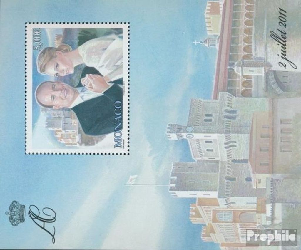 Briefmarken Monaco 2011 Mi Block101 (kompl.Ausg.) postfrisch Hochzeit