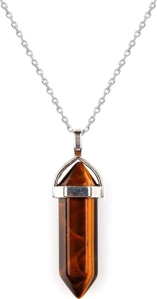 Bijoux énergétiques : pendentif œil-de-tigre naturel pour homme et femme
