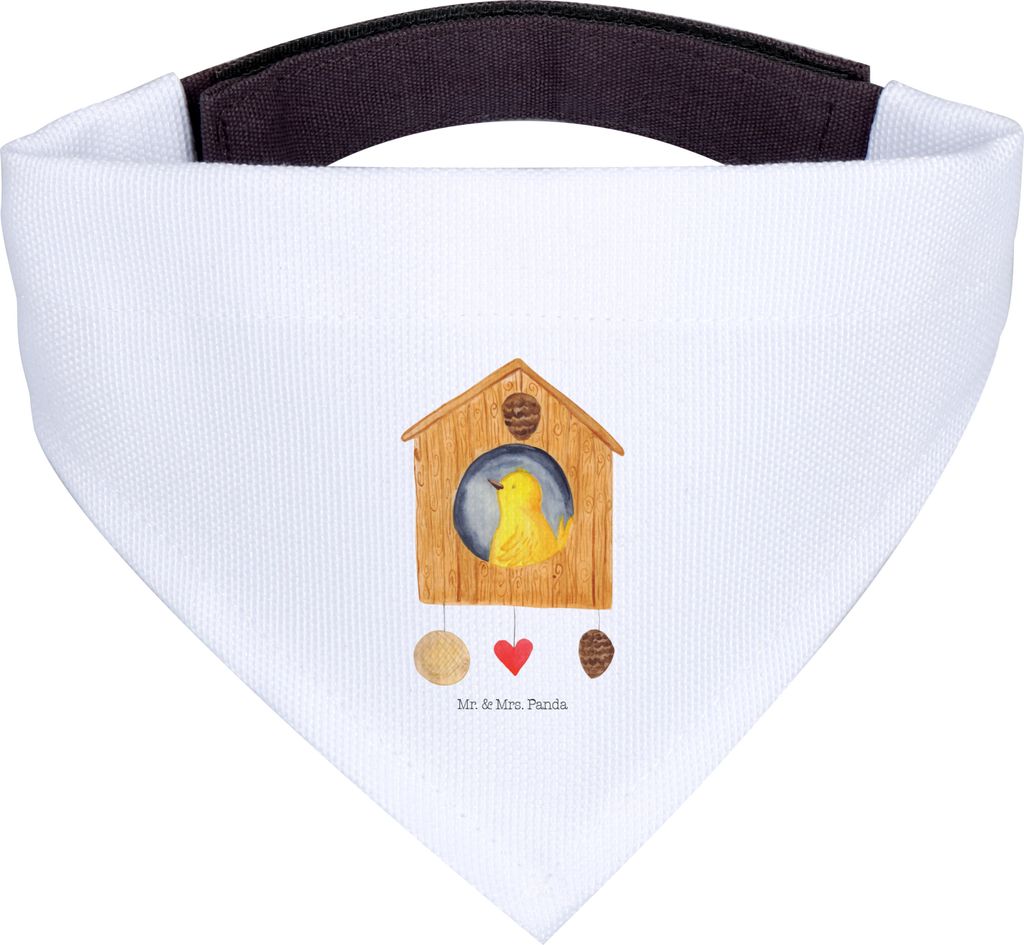 Mr. & Mrs. Panda Hunde Halstuch Vogel Haus - Weiß - Geschenk, Zuhause, Tuch, Lustige Sprüche, Hund, Wohnung, Castle, Hundehalstuch, Für, Vogelhaus