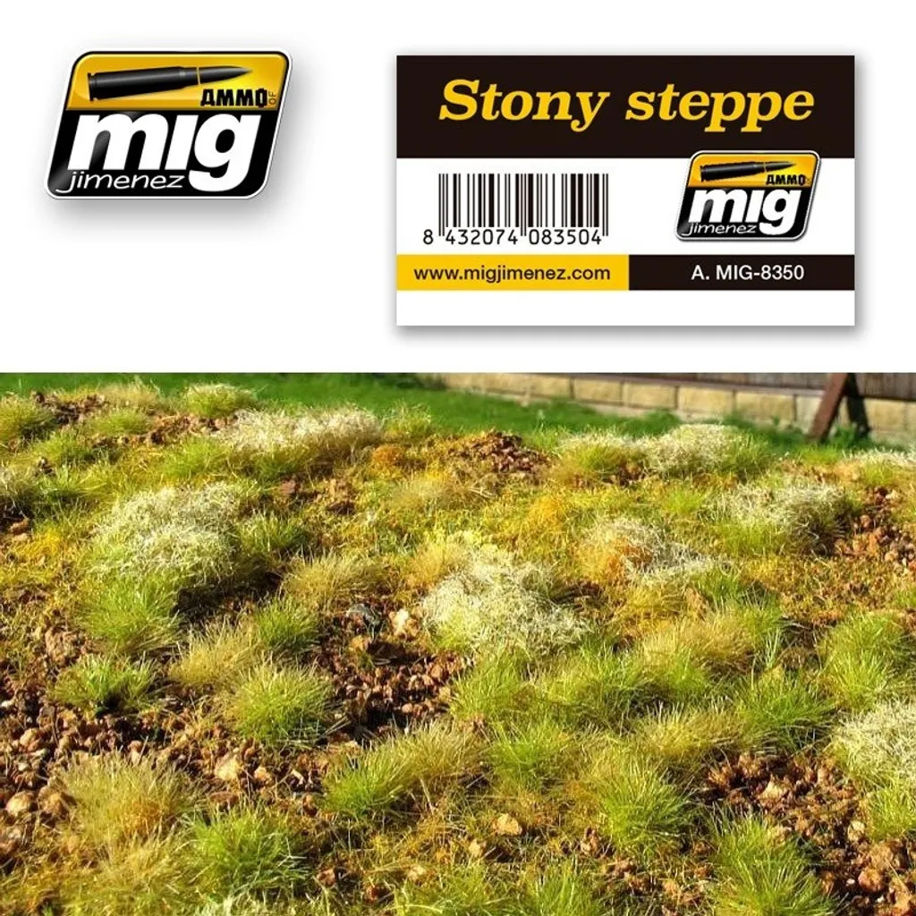 Décor de sol steppe rocailleuse AMIG8350 pour socles et dioramas réalistes