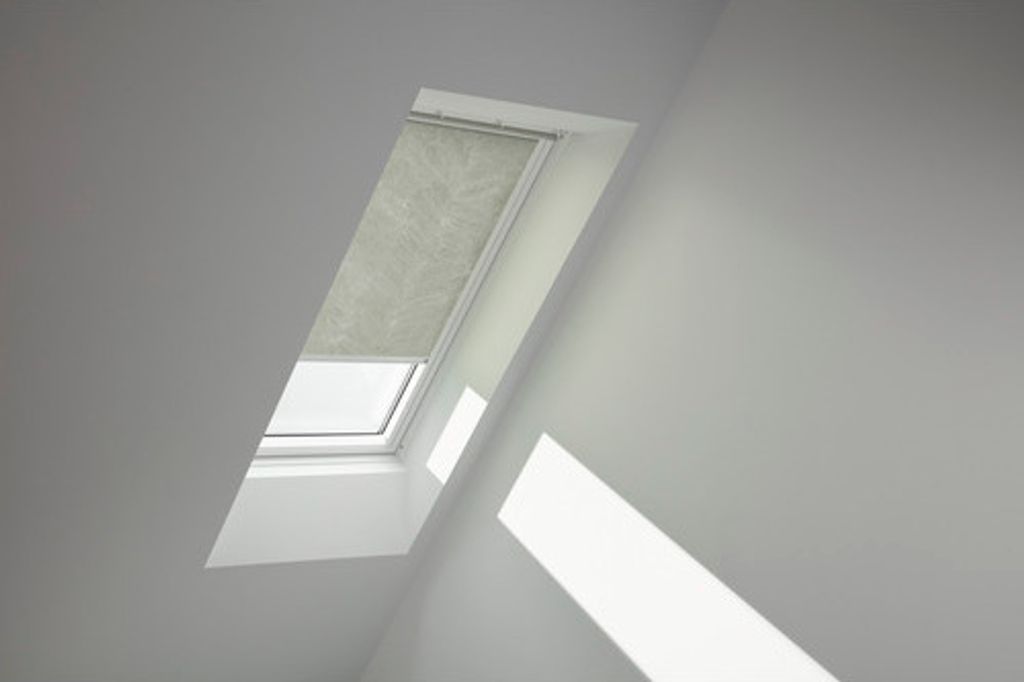 VELUX Sichtschutzrollo olive gepunktet manuell RFL M08 4165SWL
