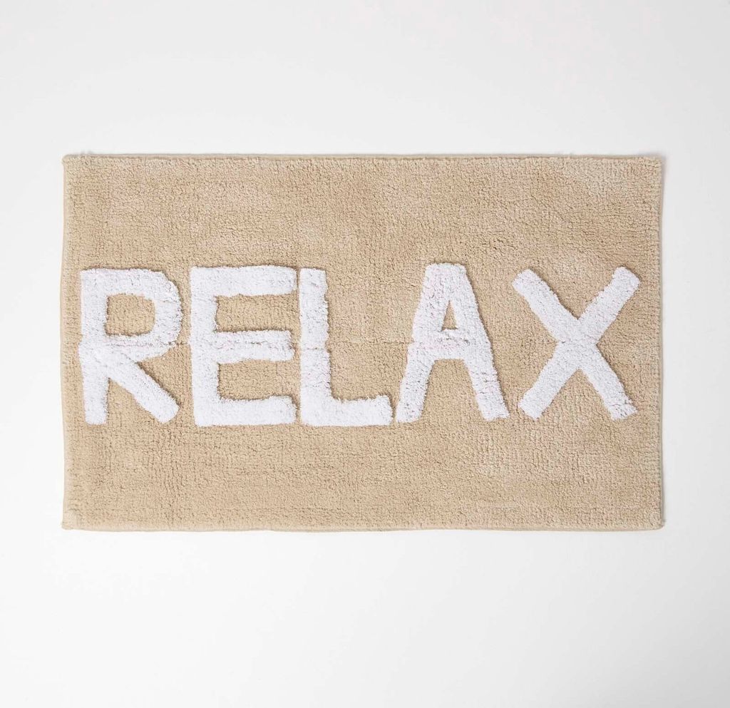 HOMESCAPES Relax Badematte beige 50 x 80 cm – Badvorleger Produktbild 