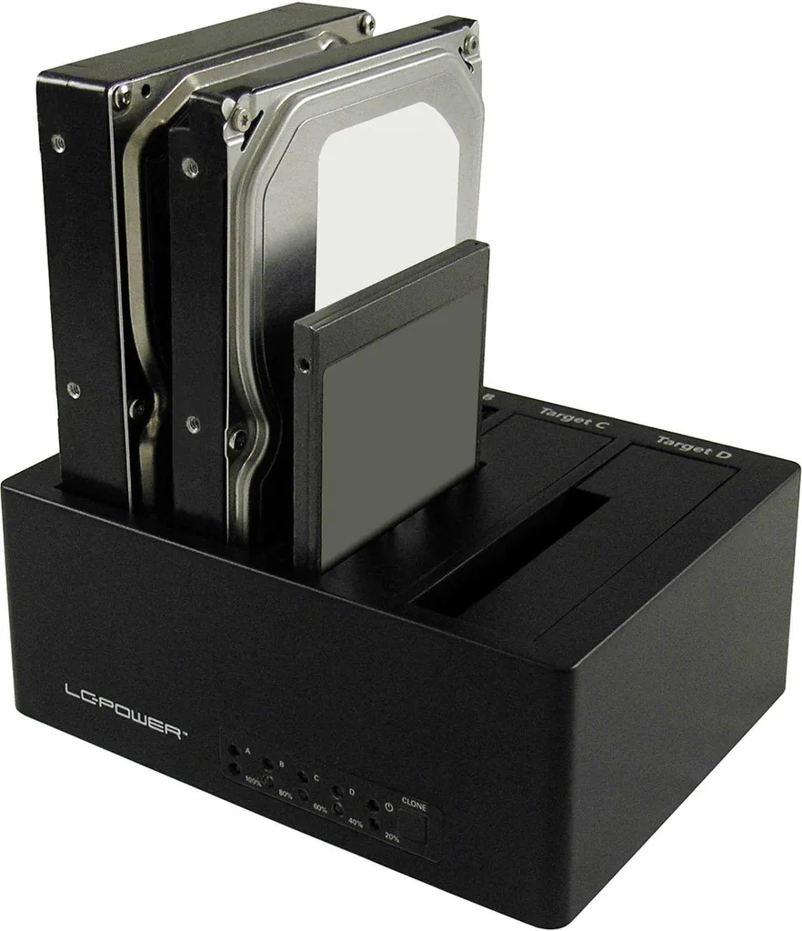 Accédez à 4 disques simultanément avec le LC Power LC-DOCK-U3-4B USB - 4