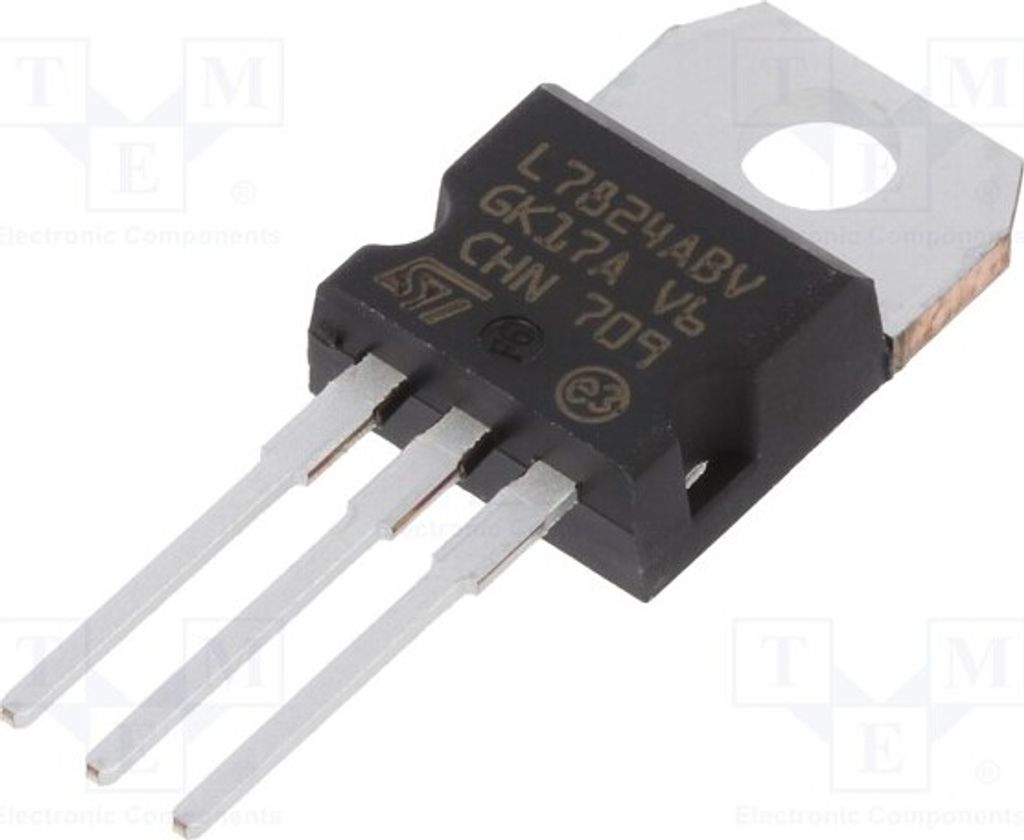 1x IC: Spannungsstabilisator Linie,geregelt(nein) 1,5A 24V THT L7824ABV-DG Ungere