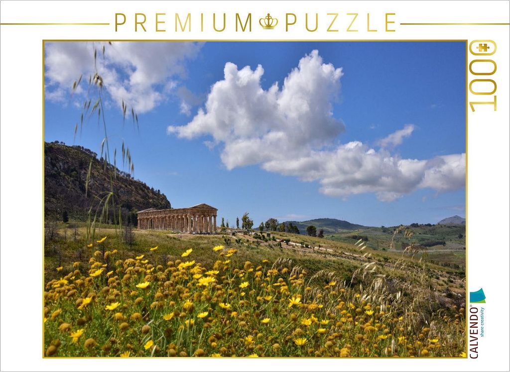 CALVENDO Puzzle Tempel von Segesta | 1000 Teile Lege-Größe 64x48cm Foto-Puzzle für glückliche Stunden