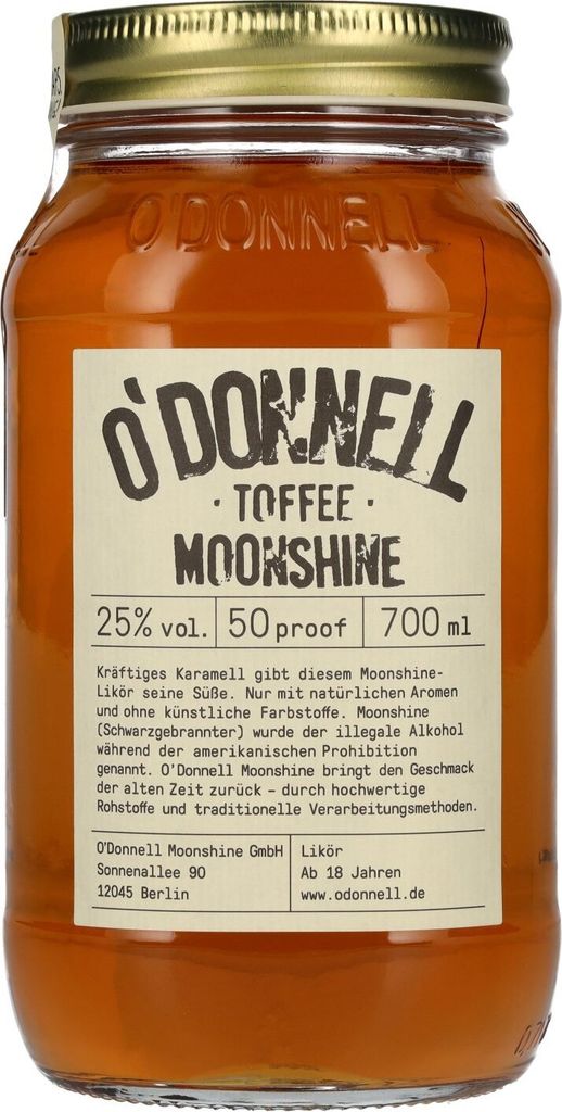 O'Donnell - MOONSHINE Toffee 700ml 25% vol. Produktbild 