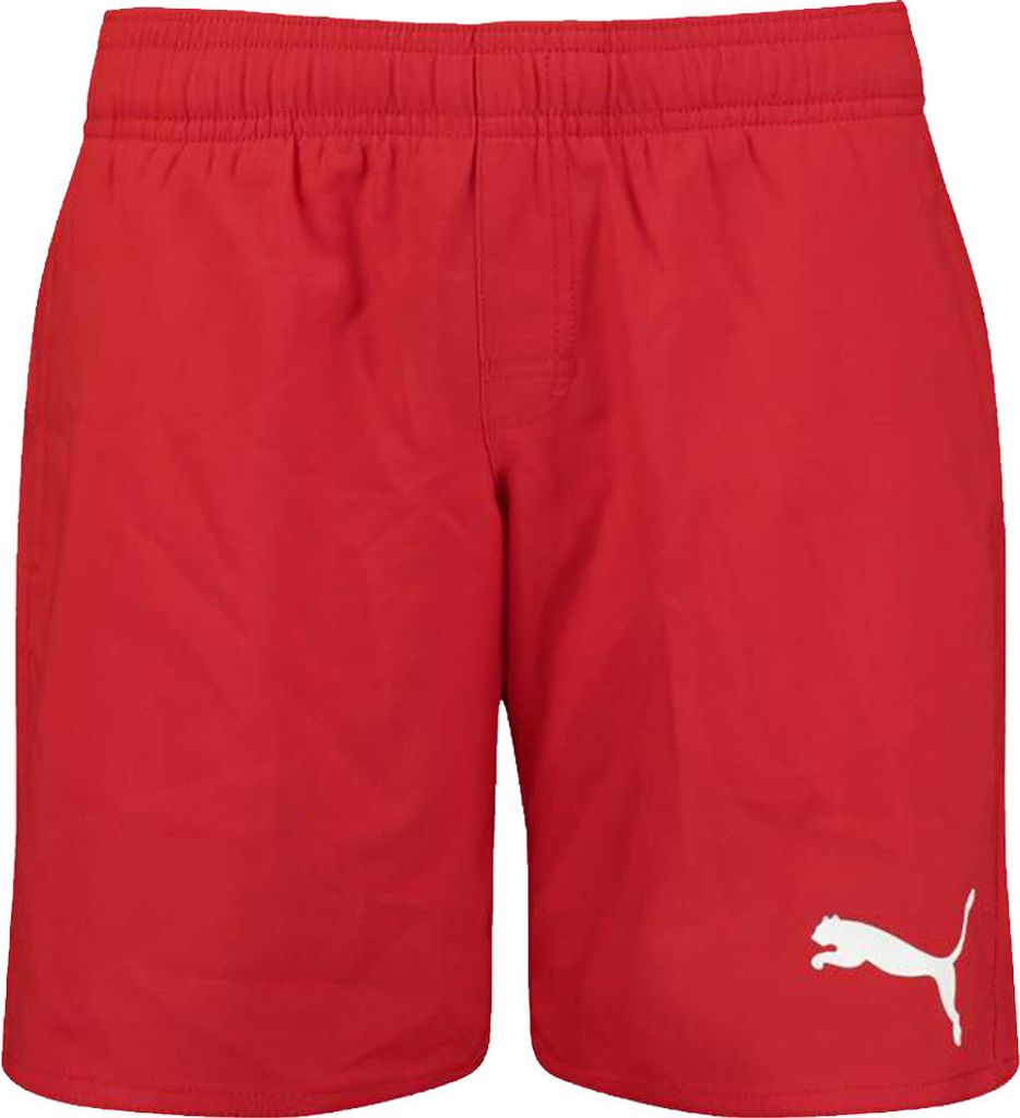 Puma - Boys Swim Mid Length Short - Red Swim Shorts Boys
