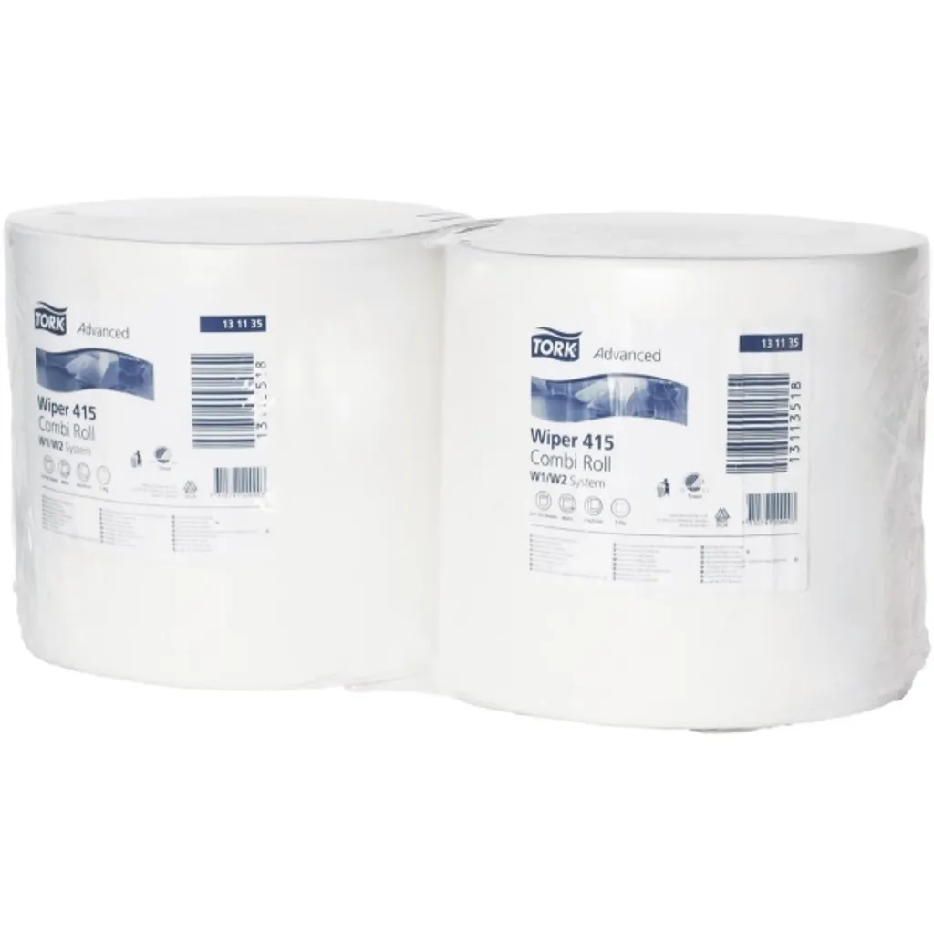 Papier d'essuyage Tork 131135 pour ateliers et cuisines 1 pli 415 feuilles