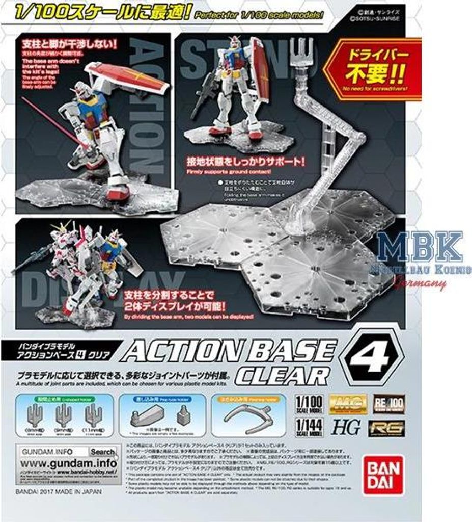 Bandai Action Base 04, transparant, actiefiguur standaard Productafbeelding 