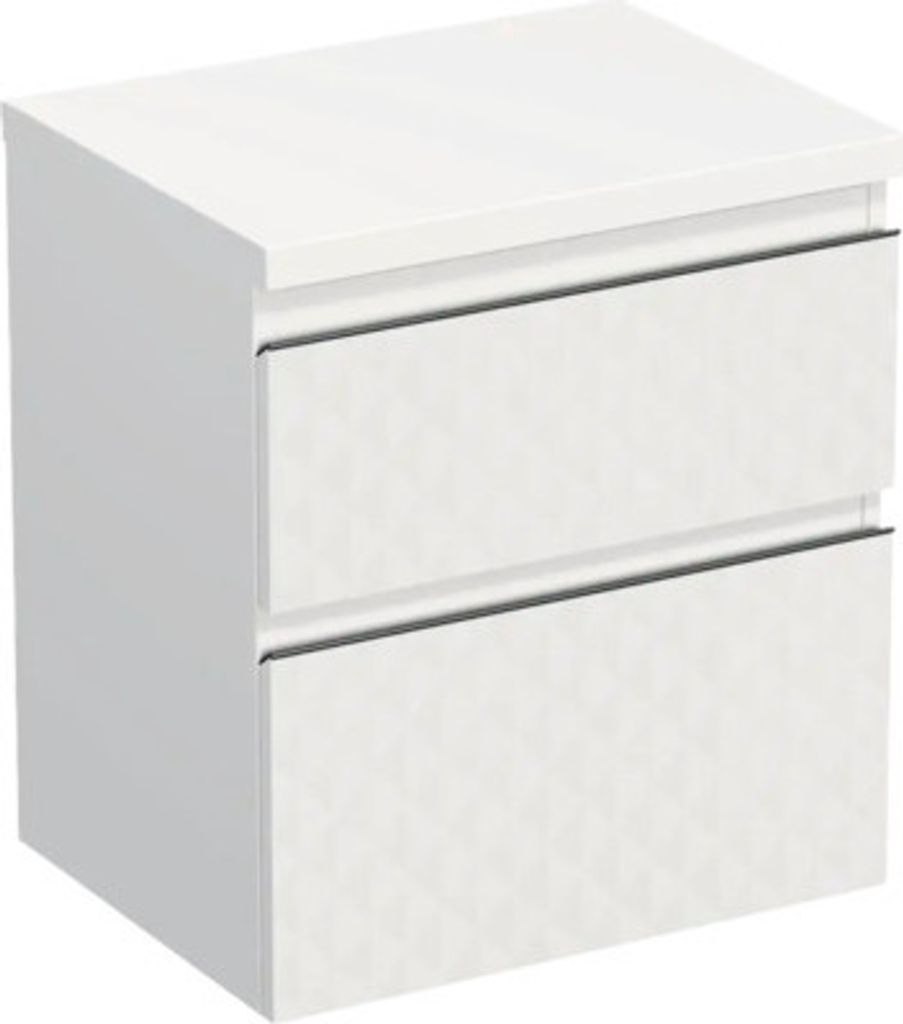 Jungborn Waschtischunterschrank TRENTA BxHxT 56,7 x 64,6 x 44,5 cm Frontfarbe weiß matt TRE DESK 60 2Z B B073