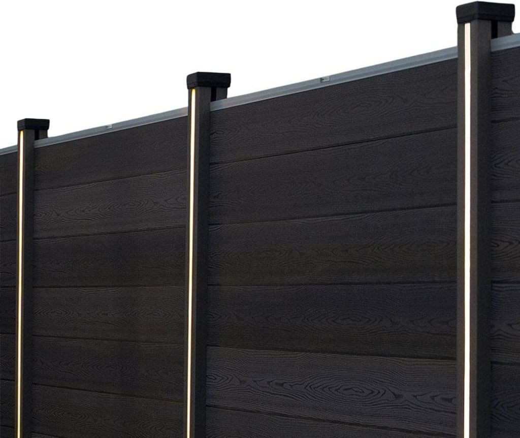 HOME DELUXE Nutleiste mit Solar LED Beleuchtung CALLUX STRIPE - 3er Set | LED Nutleiste Gummi, Gummi Nutleiste mit LED, flexible Nutleiste LED