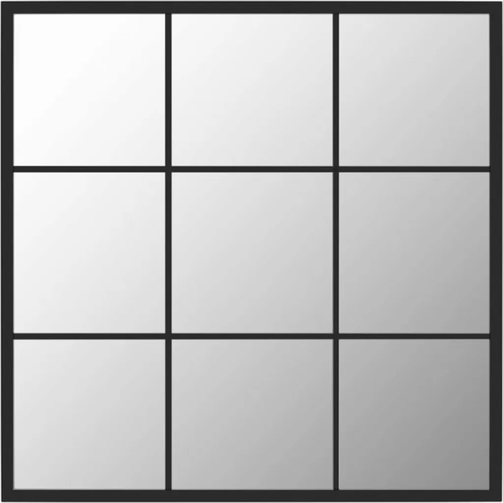 Specchio vidaXL Nero 60x60 in Metallo | Arredo Parete Design Industriale
