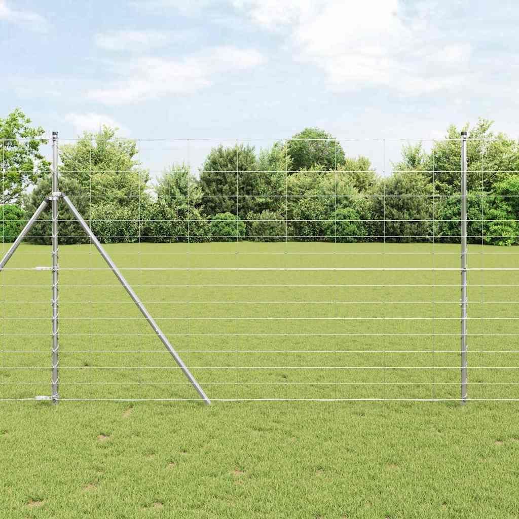 Möbel Wildzaun Silber 25 x 1.6 m Verzinkter Stahl - Metallzäune 3351357
