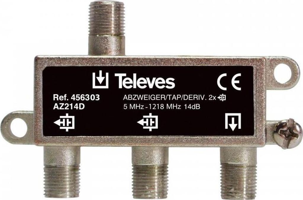 Televes 2-fach Abzweiger AZ214D 5-1218 MHz AD:14dB 456303