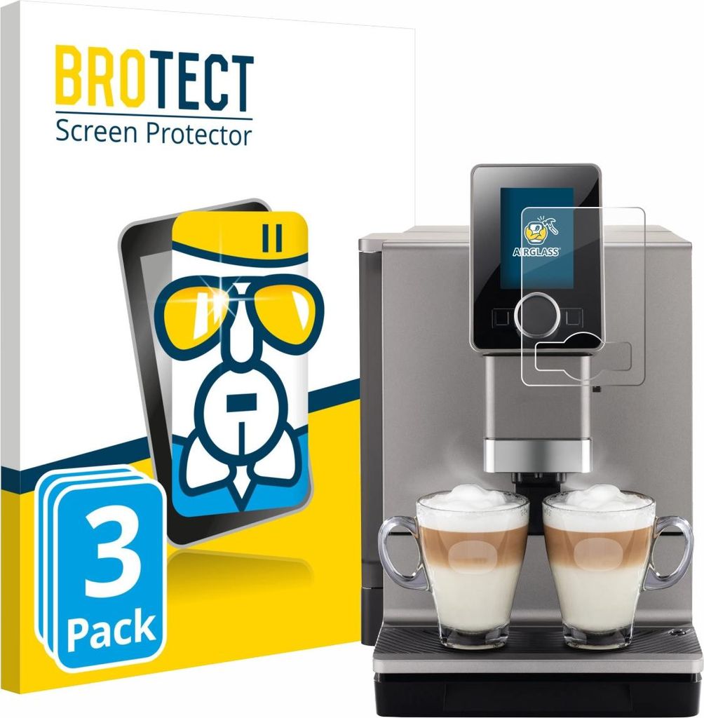 3x BROTECT Schutzglas für Nivona NICR 930 CafeRomatica Schutzfolie Panzer Folie Glas Display Schutz klar