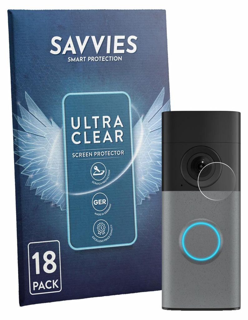 18x Für Ring Wired Video Doorbell Schutzfolie Savvies Displayschutz Display Schutz Folie Klar Transparent