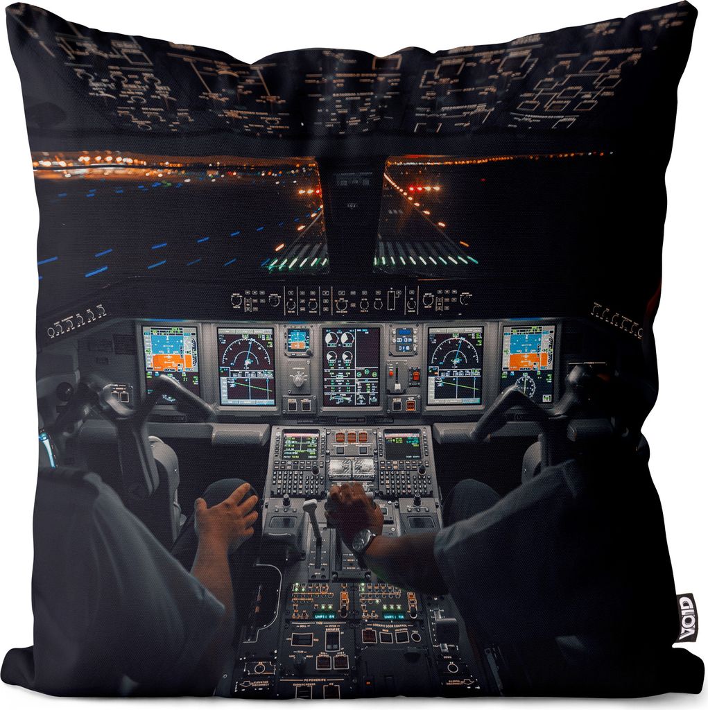 VOID Flugzeug Cockpit Piloten Fliegen Kissenbezug Kissenhülle Polyester wasserfest Outdoor Indoor