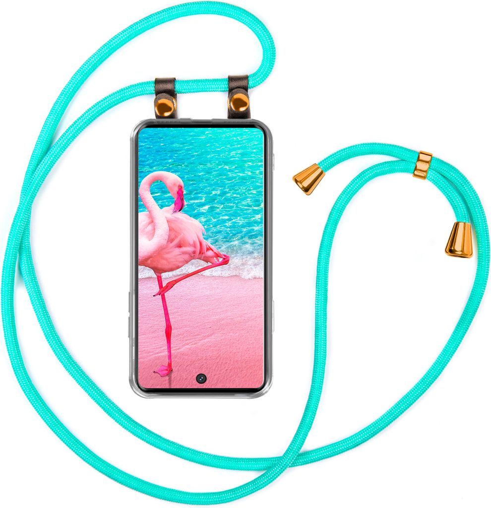 UMHÄNGEHÜLLE + KORDEL für Samsung Galaxy S20 Ultra, Farbe:Mint Türkis