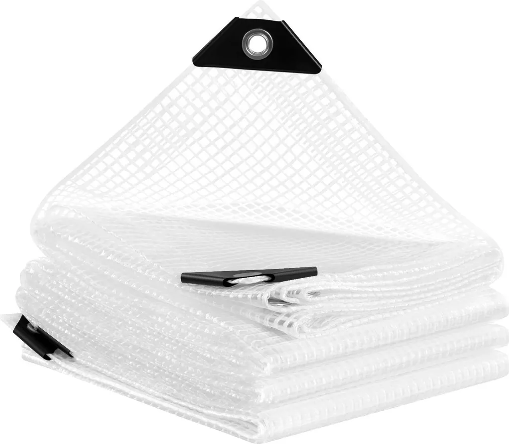 Bâche de serre tunnel grillagée blanche 210x110x70 cm résistante UV