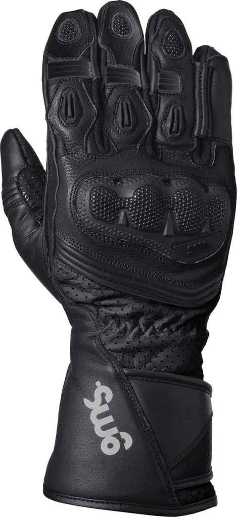 Gants de moto été perforés GMS GR-1 SF noirs - Taille XL ventilée