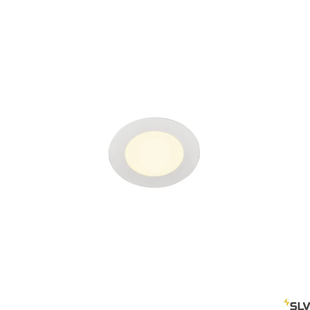 Spot LED encastrable pour petit espace sous plafond rond blanc 6W plat