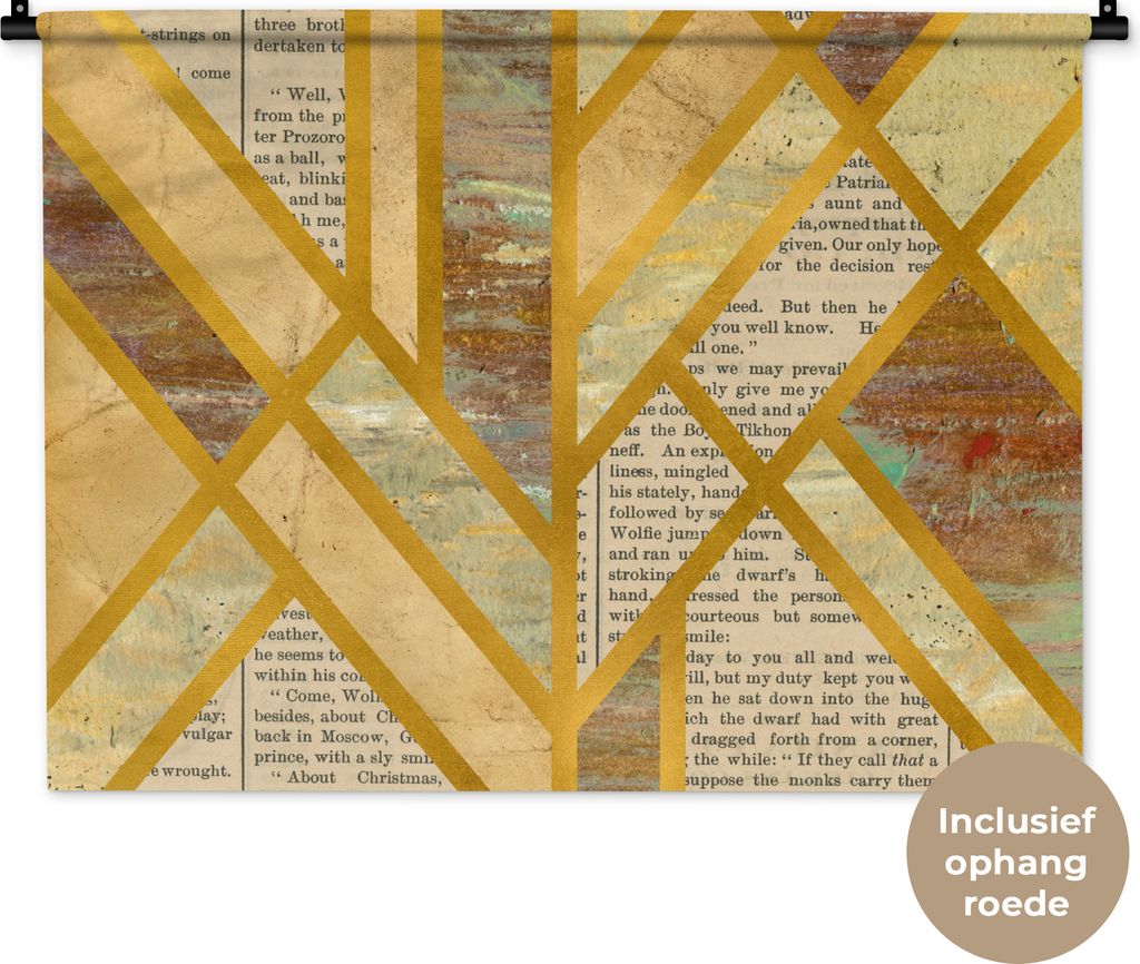 MuchoWow Wandteppich Wandbehang Vintage - Luxus - Design 90x67.5 cm Tapisserie Dekoration Wandtuch - Fototeppich - Wand-Skulpturen
