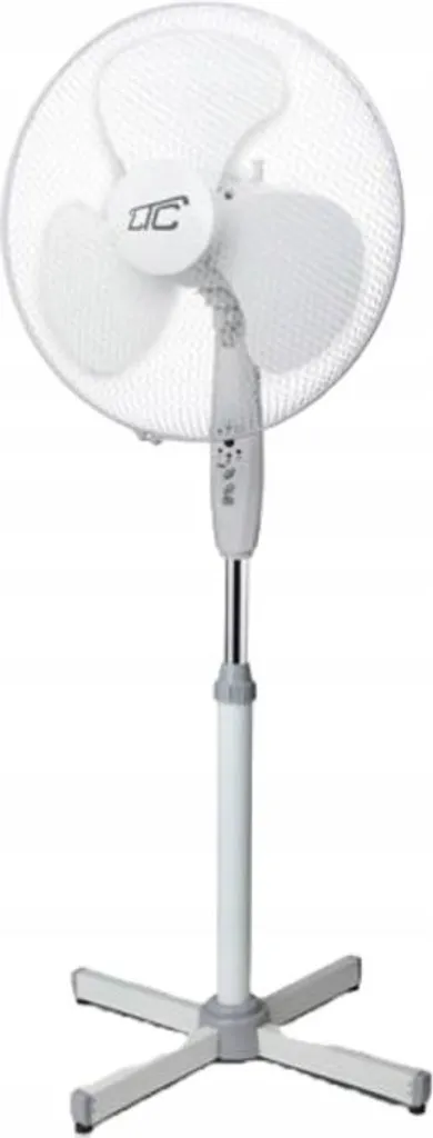 Ventilateur sur pied oscillant blanc 50W 3 modes pour salon et chambre