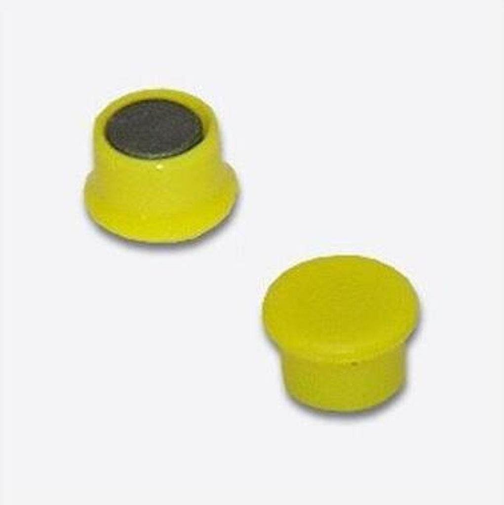 ALCO Magnet 13 x 7 mm (Ø x H) 13mm 0,1kg gelb 10 St./Pack.