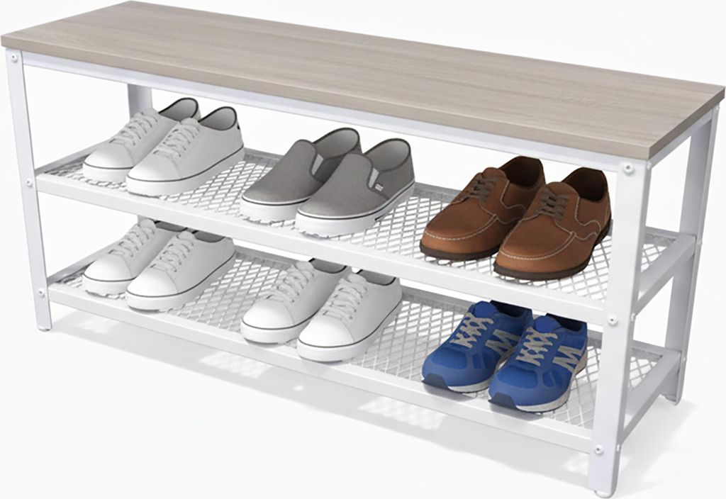 relaxdays Schuhbank mit 2 Schuhablagen