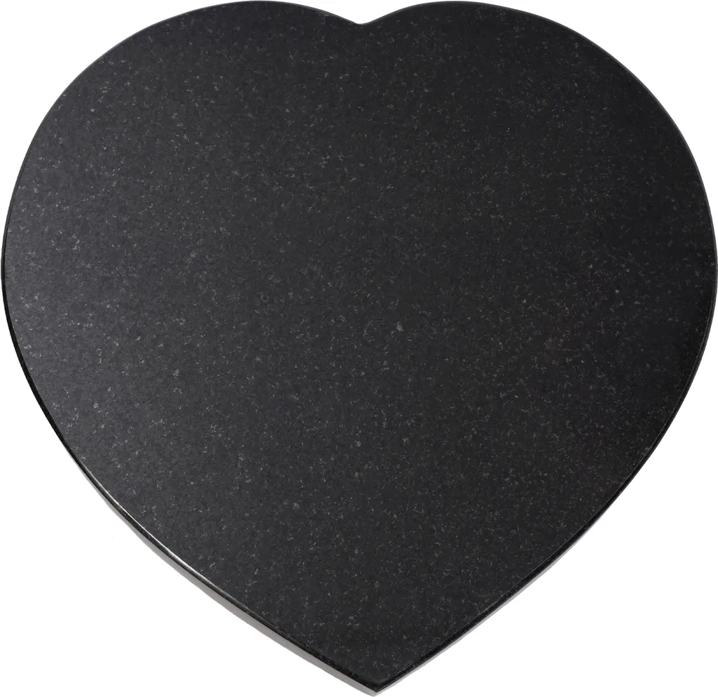 Porter un Souvenir Durable : Bijoux funéraires Cœur Granit Suédois Noir