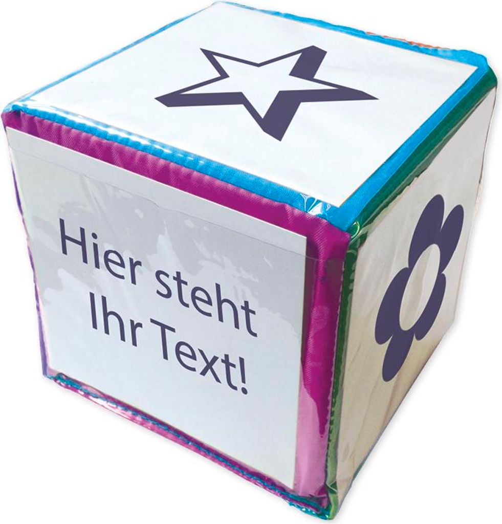 Blanko-Würfel mit Einstecktaschen 10 cm Produktbild 