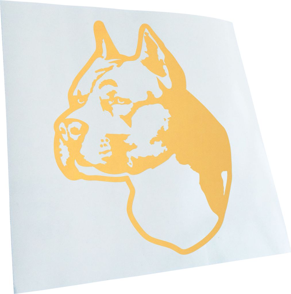 Kiwistar - Autoaufkleber - American Staffordshire Terrier - Gelb - 13x10cm - Aufkleber für Auto, Laptop, Fahrrad, LKW, Motorrad mehrfarbig JDM Dec...