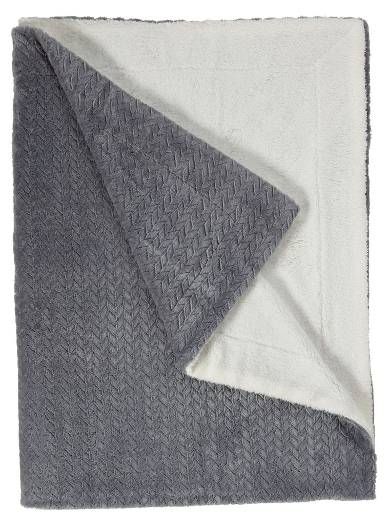 SCHIESSER Sherpa-Decke Elsa | Zopfmuster | Fleece mit Produktbild 