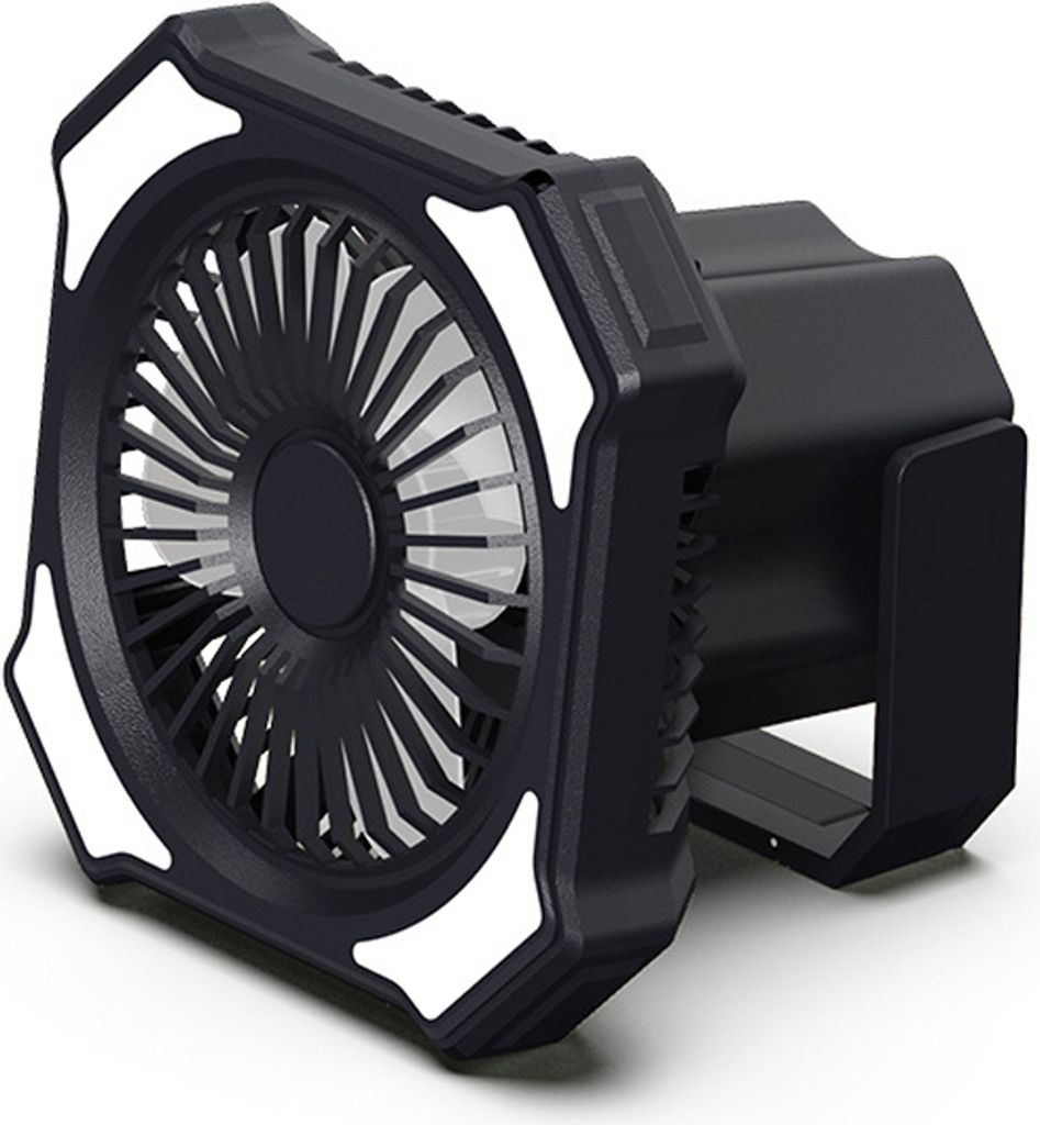 Multifunktionaler Camping-Ventilator mit LED-Licht, USB-batteriebetriebener Ventilator, Decken-Zeltlicht, tragbare Powerbank mit 3 einstellbaren Wi...