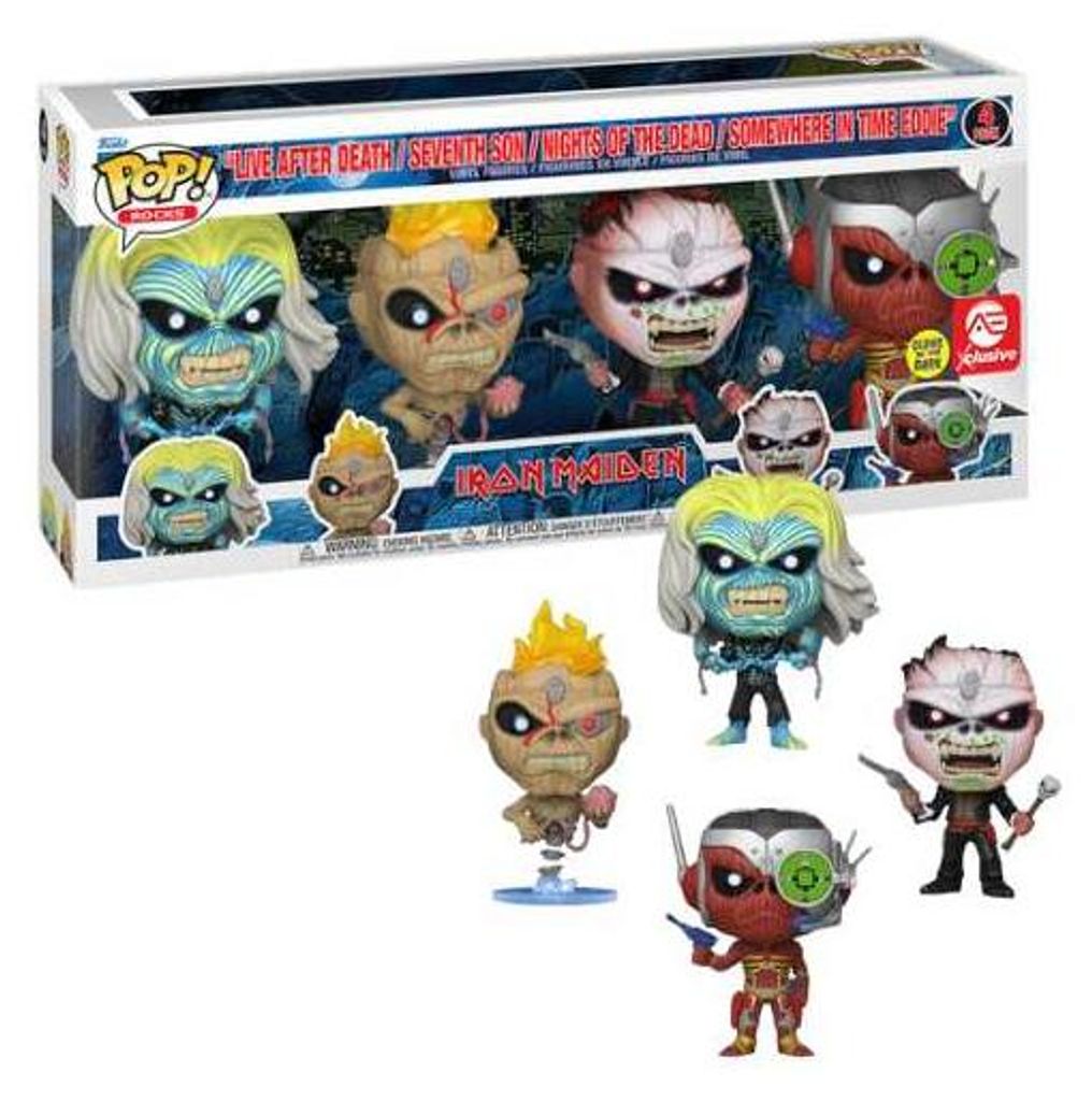Funko Pop! Rocks: Iron Maiden – Live After Death / Seventh Son / Nights of the Dead / Somewhere in Time – Eddie 4er-Pack, Alliance Entertainmen...