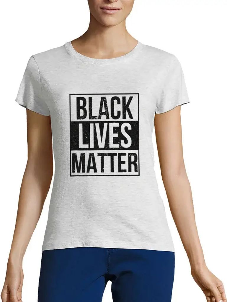 Damen Grafik T-Shirt Rundhals Das Leben von Schwarzen zählt – Black Lives Matter – Öko-Verantwortlich Vintage Jahrgang Kurzarm Lustige Druck