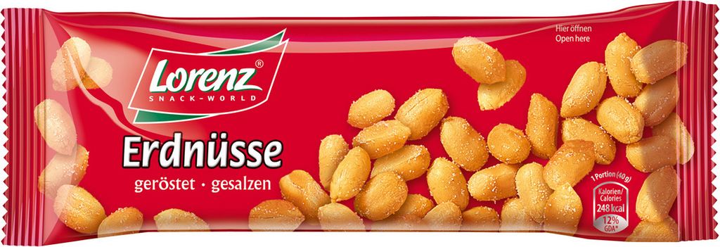 Lorenz Erdnüsse geröstet und gesalzen klassiche Peanuts 40g 28er Pack