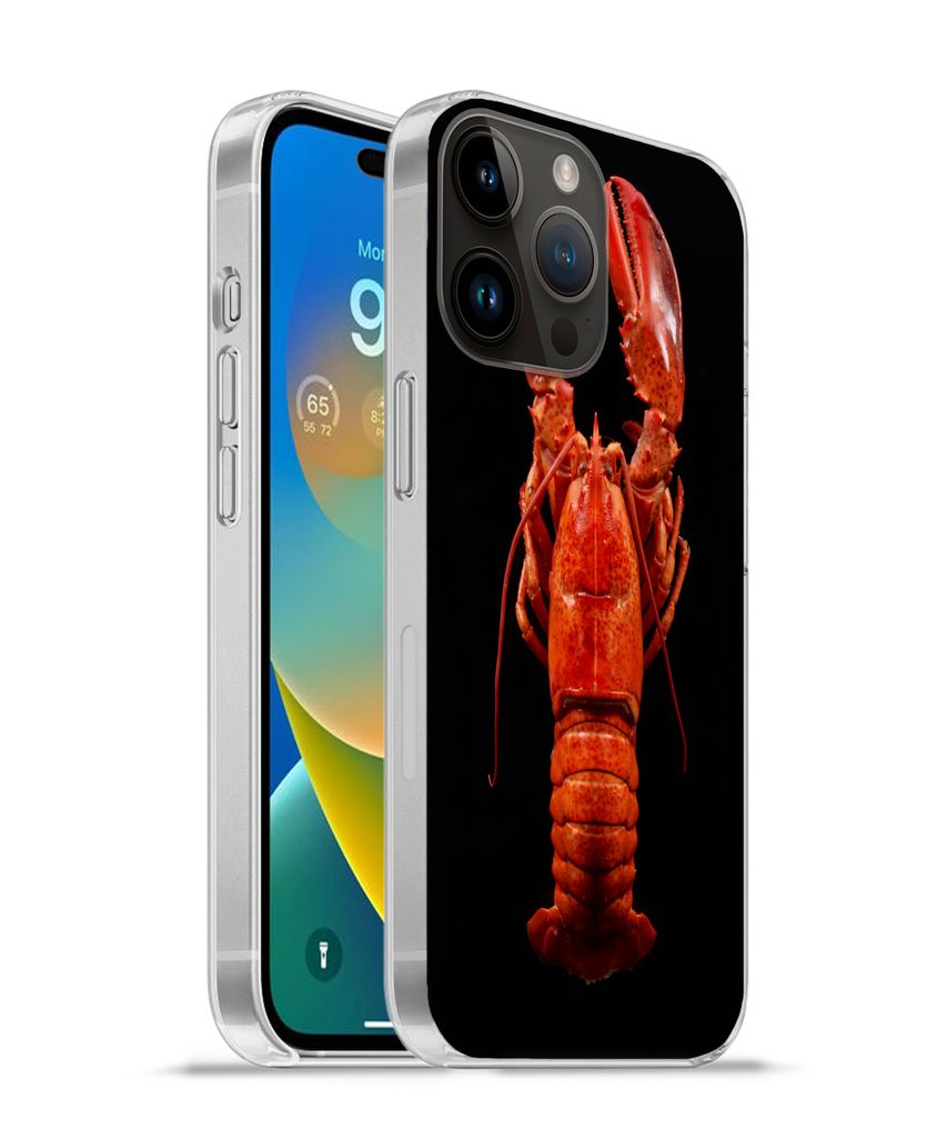 MuchoWow Handyhülle Schutzhülle Hülle für Apple iPhone 14 Pro Max Krebs - Rot - Porträt Silikon Softcase Handy Hülle - Hardcover